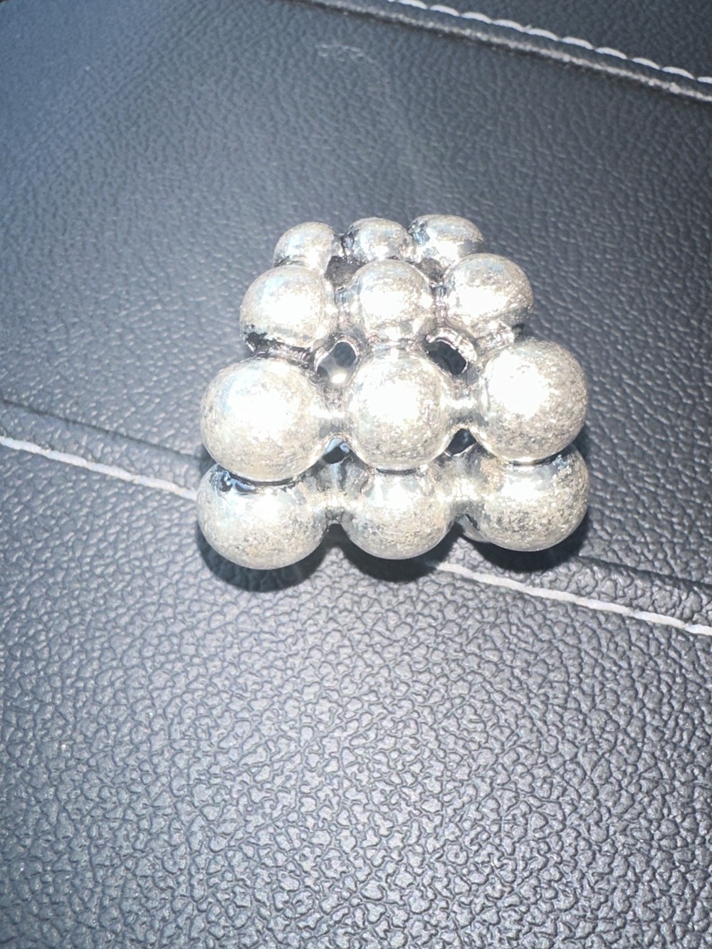 Zara Silver Bead Cluster Ring - Picture 2 of 2